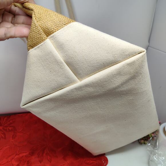 Disney Cruise Line Castaway Club Burlap Canvas Large Beach Tote Bag - Picture 5 of 8